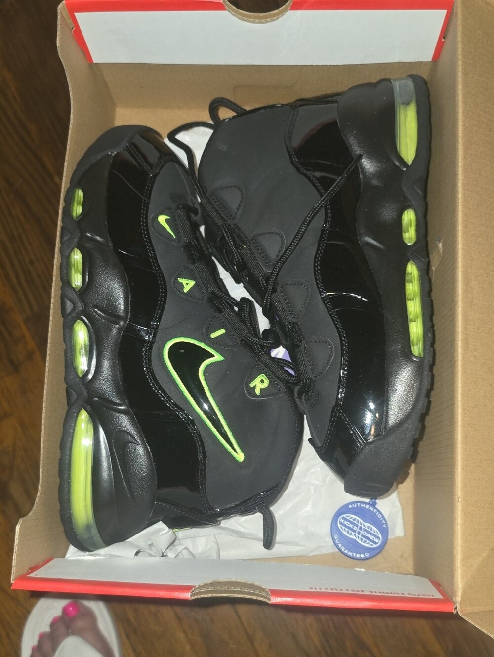Nike Black Sneakers with Neon Green Accents